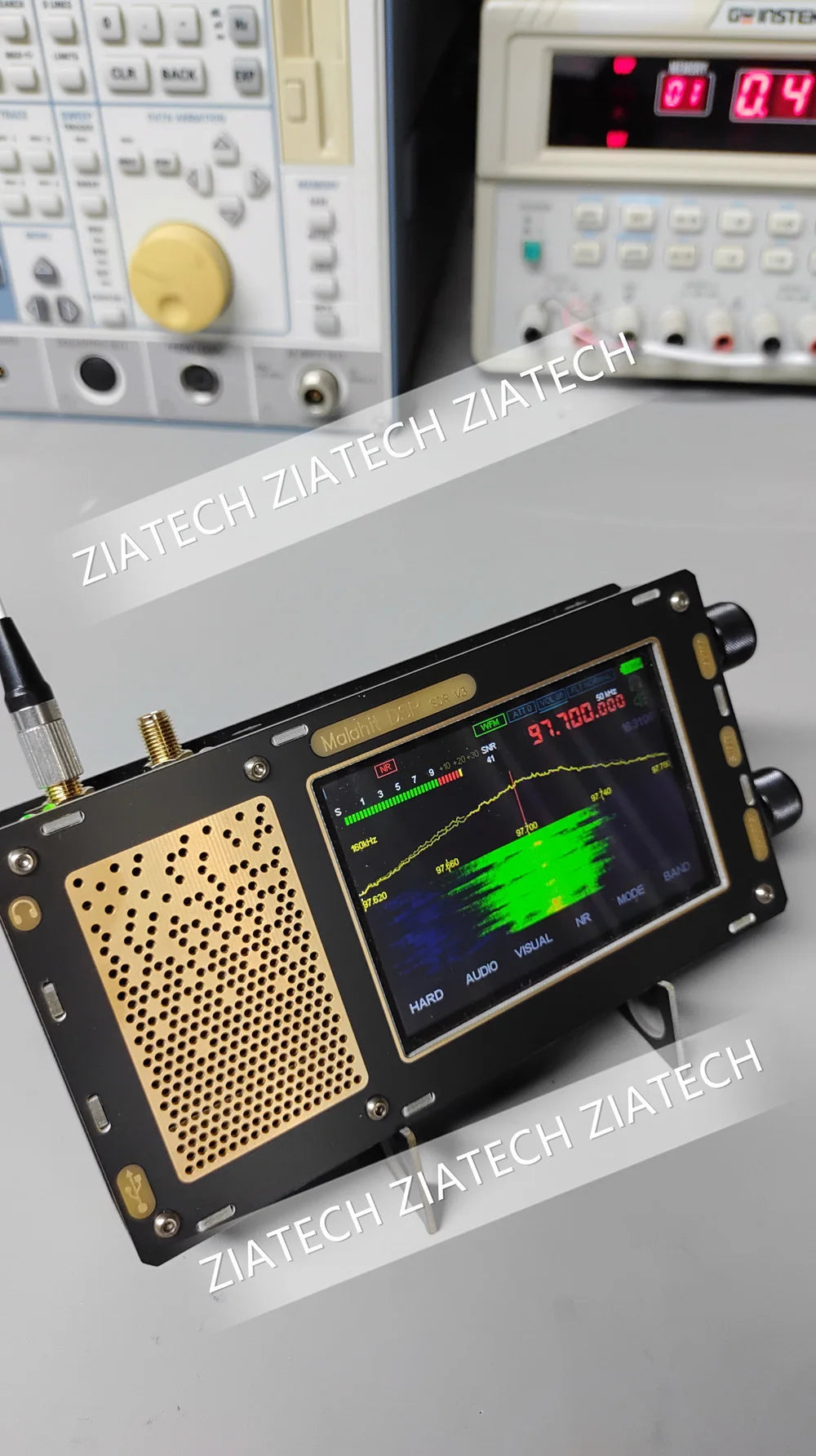 New V3 Malachite Radio Dual Antenna Latest Version 1.10D Malahit-DSP Stereo Portable 3rd Version SDR Receiver 50KHz-2GHz