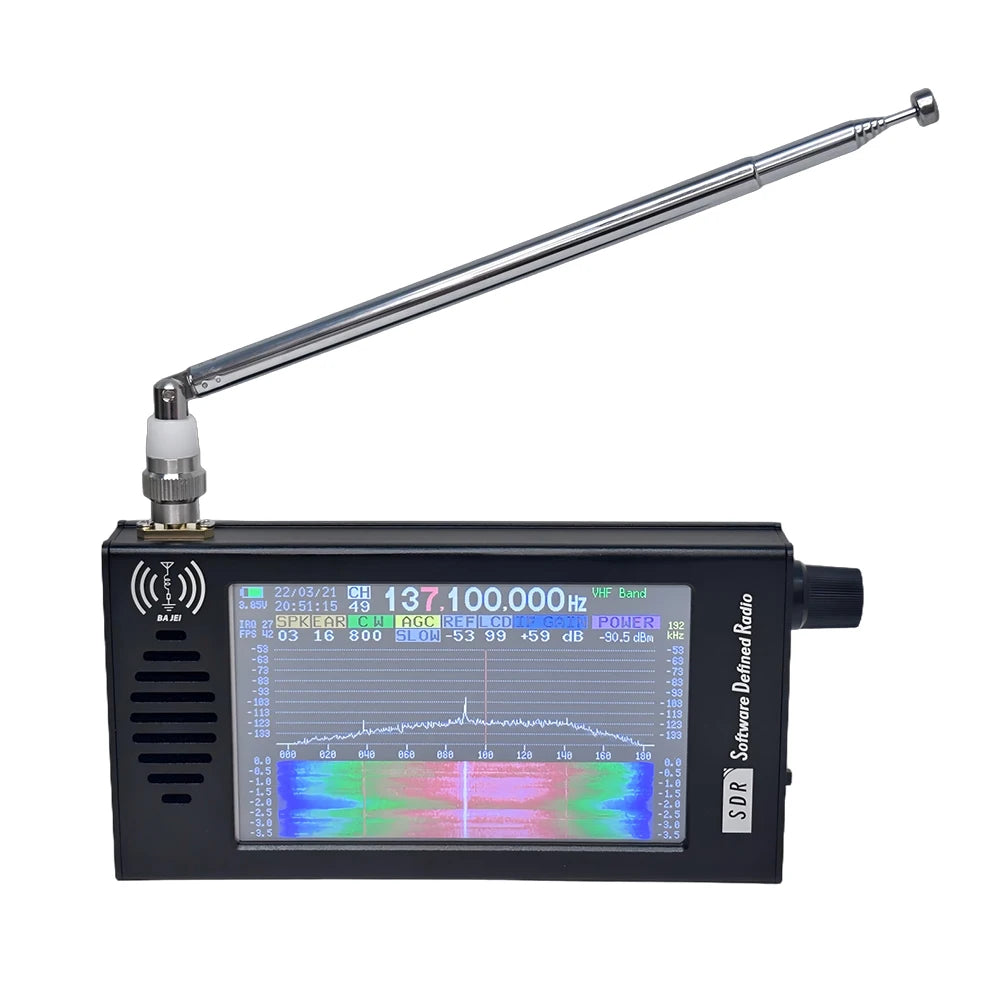 HTOOL SDR Radio Shortwave DSP Digital FM Radio Receiver Tranceiver SDR DSP Demodulation Color Display