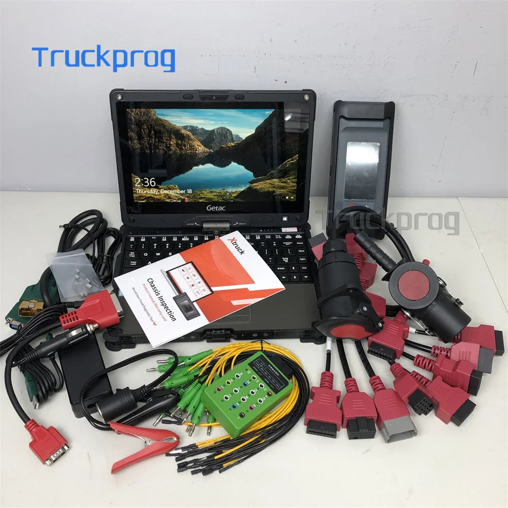 Xtruck Chassis Inspection Air Suspension Transmission Retarder ABS for ZF Testman Interface Getac Laptop Full Diagnostic Kit