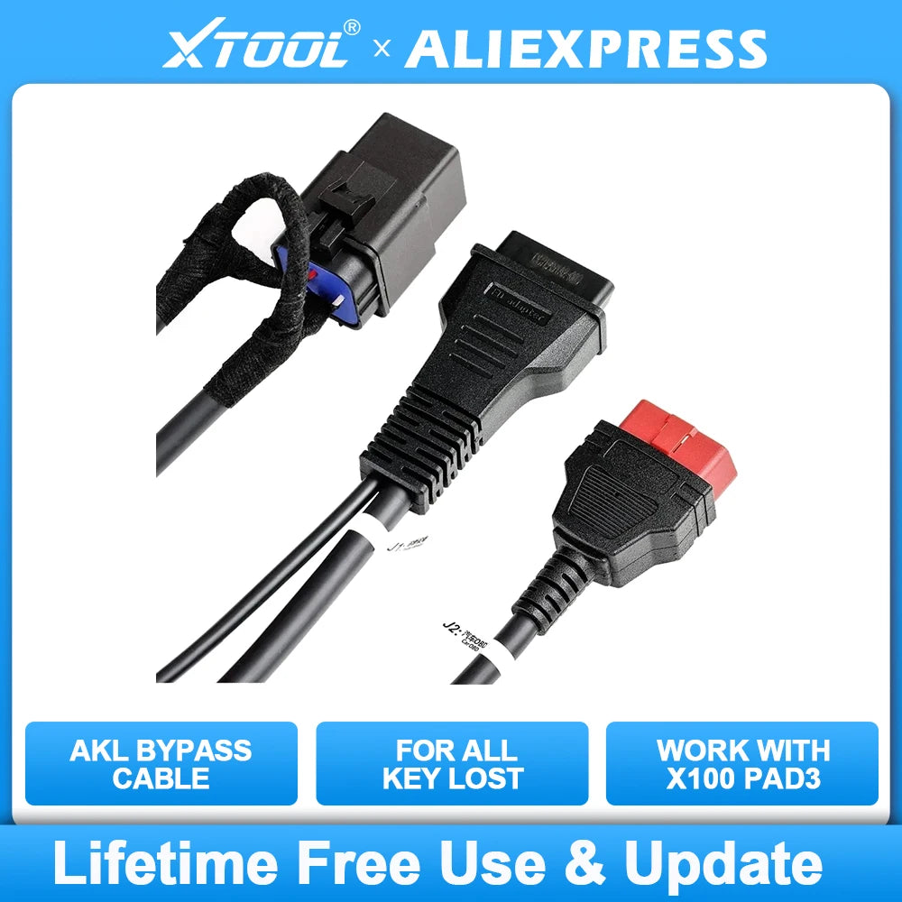 XTOOL AKL Alarm Bypass Cable All Key Lost Professional Key Programmer Adapter For Ford/For LINCOLN Work With X100 PAD3