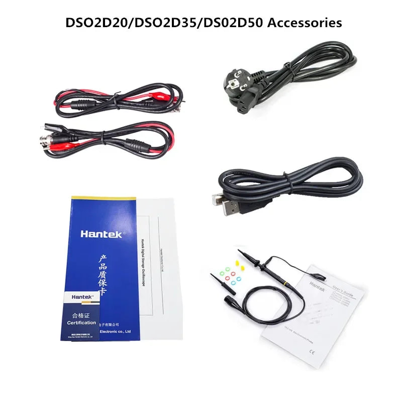 Hantek Lab Digital oscilloscope DSO2C20/2C35/2C50/2D20/DSO2D35/DSO2D205 200/350/500MHz 2Gsa/s 2CH/2CH+1CH desktop oscilloscope