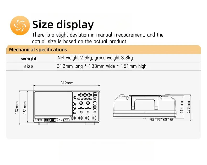 Siglent high-definition oscilloscope SDS800X HD series (SDS802/804/812/814/822/824X HD), 12 bit resolution, 2/4 channels