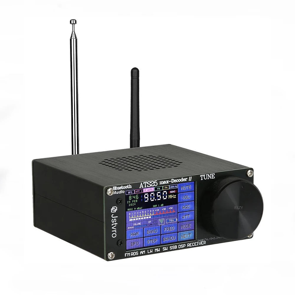 ATS25 Max Decoder II Bluetooth Version Second Generation Full Radio Receiver Si4732 SDR FM/AM/SW/SSB, CW & PSK/FT8 Receiver