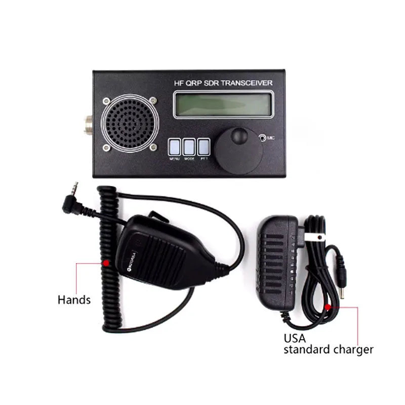 USDX USDR HF QRP SDR Transceiver SSB/CW Transceiver 8-Band DSP SDR + Microphone + Battery + Charger