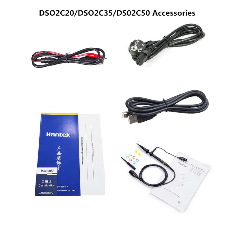 Hantek Lab Digital oscilloscope DSO2C20/2C35/2C50/2D20/DSO2D35/DSO2D205 200/350/500MHz 2Gsa/s 2CH/2CH+1CH desktop oscilloscope