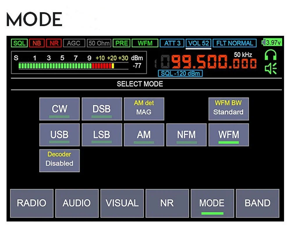 Upgraded Malahit-DSP2 Radio with Latest Firmware V2.40 SDR Malachite Receiver AM/SW/MW/FM Full-band 10KHz-2GHz