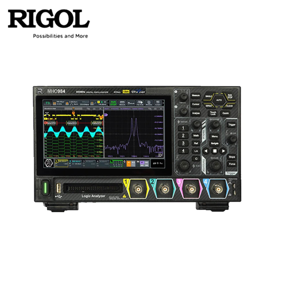 RIGOL MHO934 MHO954 MHO984 Digital Oscilloscope | 12bit High Resolution 350-800MHz | 4CH MAX. 100Mpts Depth 4GSa/s Sampling