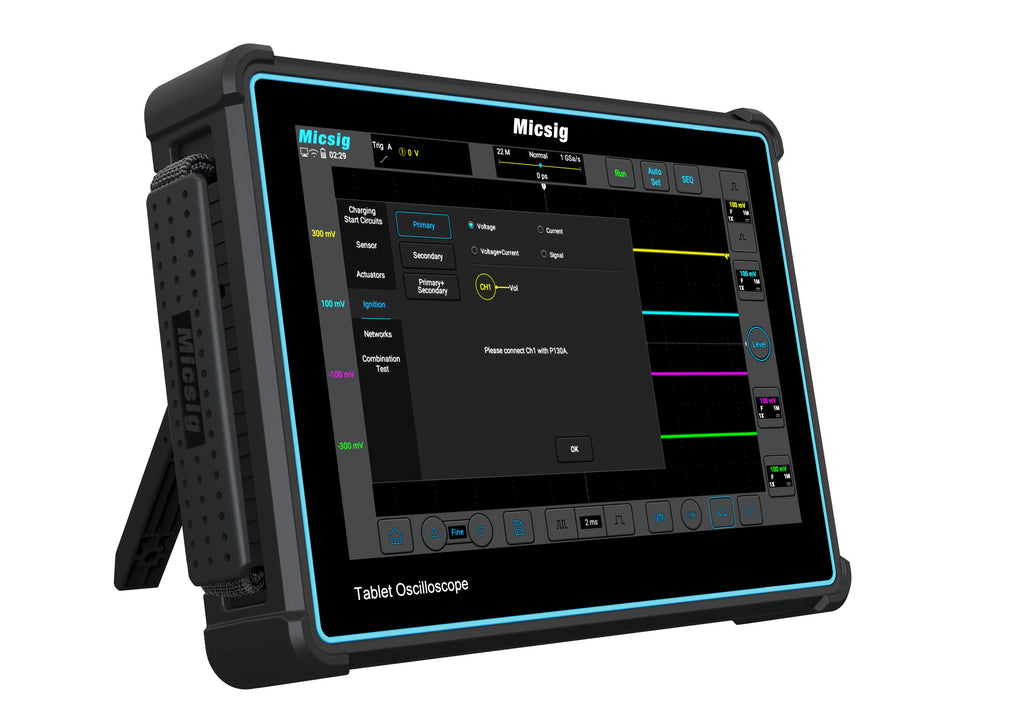 Micsig Automotive Oscilloscope Full Touchscreen Digital Tablet ATO Series1004 2002 3004 100/ 200 MHz 300MHz 2 Channels 4Channels