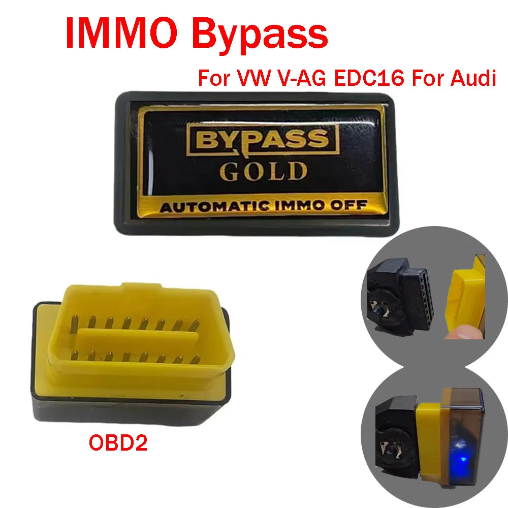 2025 IMMO Bypass For VW V-AG EDC16 EDC15 For Audi Automatically Remove Immo Through OBD2 Plug Emergency Start Diagnostic Tool
