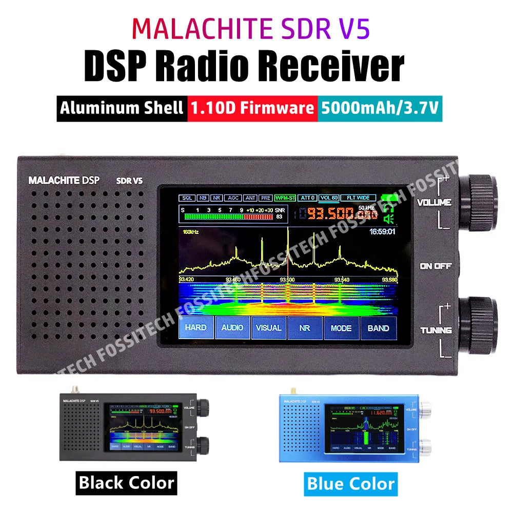 2025 NEW Malachite DSP V5 SDR Receiver 1.10D All-in-One Firmware Malahit Portable SDR Radio Receiver 10kHz~250MHz/400MHz~2GHz