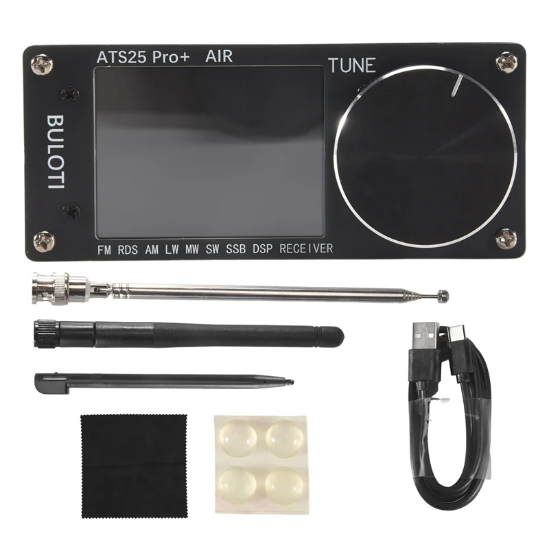 B04B-ATS25 Pro+ AIR Full Band Radio Receiver FM SW SSB MW LW AIR SDR Aviation Band Receiver Supports Bluetooth