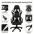 Ultimate Gaming Throne: Reclining High Back PU Leather Gaming Chair with Ergonomic Design and Memory Foam Cushion