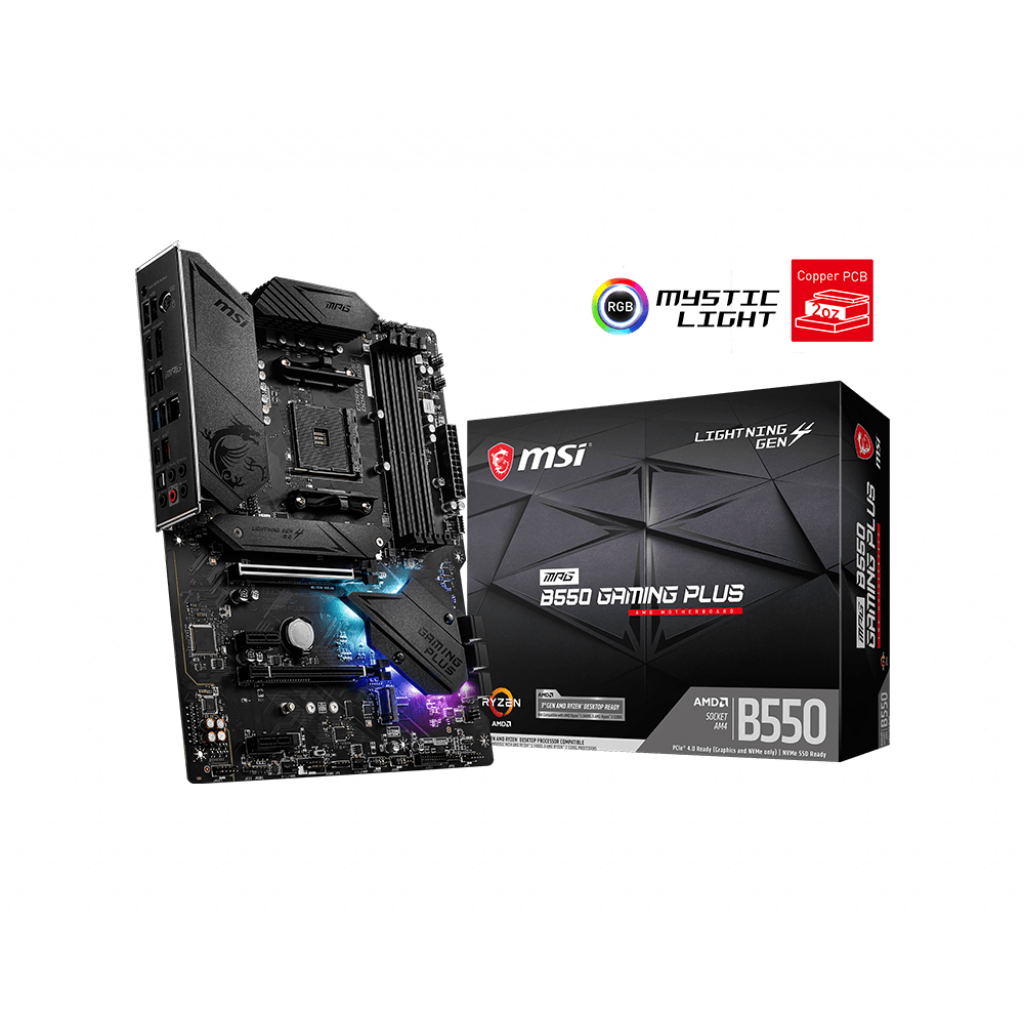 MSI MPG B550 Gaming Plus AMD B550 Socket AM4 ATX (MPG B550 Gaming Plus)