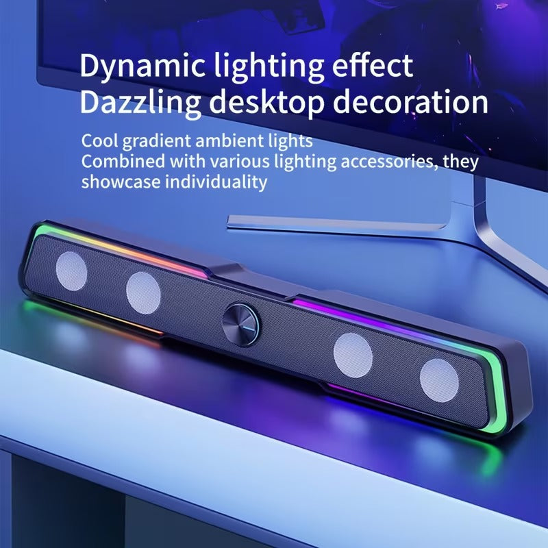 Nnetm Gaming Soundbar with RGB Lights