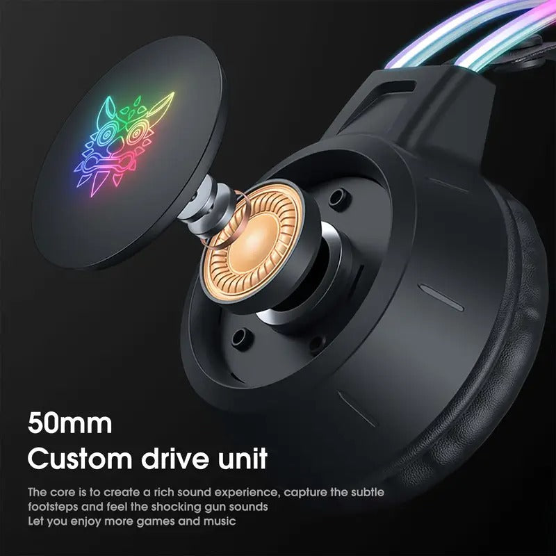 Nnetm Gaming Headset with Detachable Cat Ear Microphone